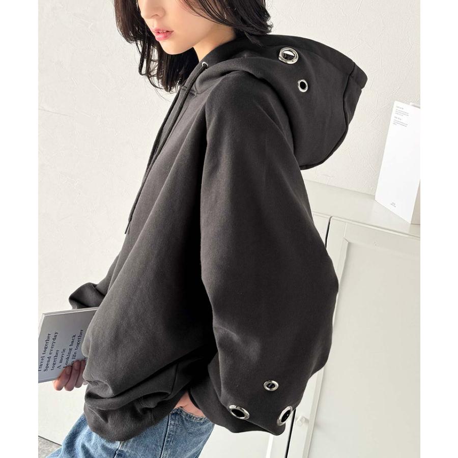 トップス パーカー レディース トレンドライク リング ハトメ 裏起毛フーディ 男女兼用 ユニセックス メンズ ゆるっと オーバーサイズ 大きいサイズ | classicalelf | 10