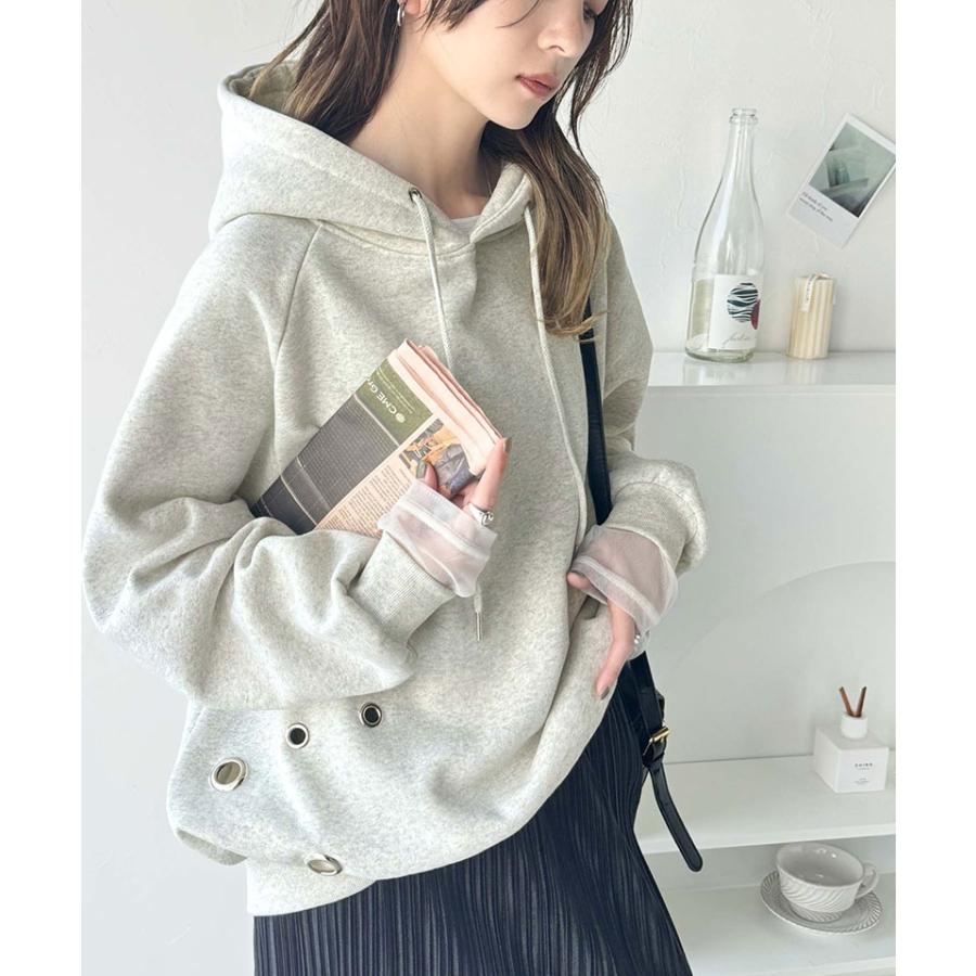 トップス パーカー レディース トレンドライク リング ハトメ 裏起毛フーディ 男女兼用 ユニセックス メンズ ゆるっと オーバーサイズ 大きいサイズ | classicalelf | 13