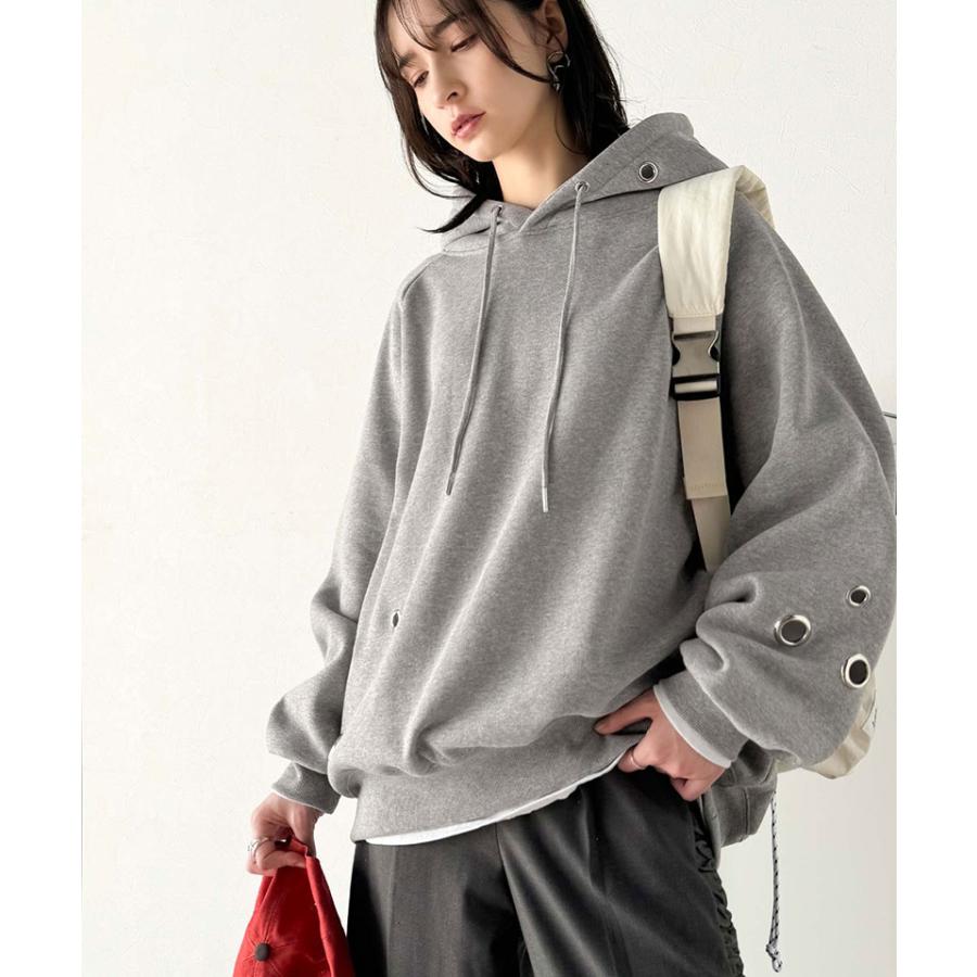 トップス パーカー レディース トレンドライク リング ハトメ 裏起毛フーディ 男女兼用 ユニセックス メンズ ゆるっと オーバーサイズ 大きいサイズ | classicalelf | 04