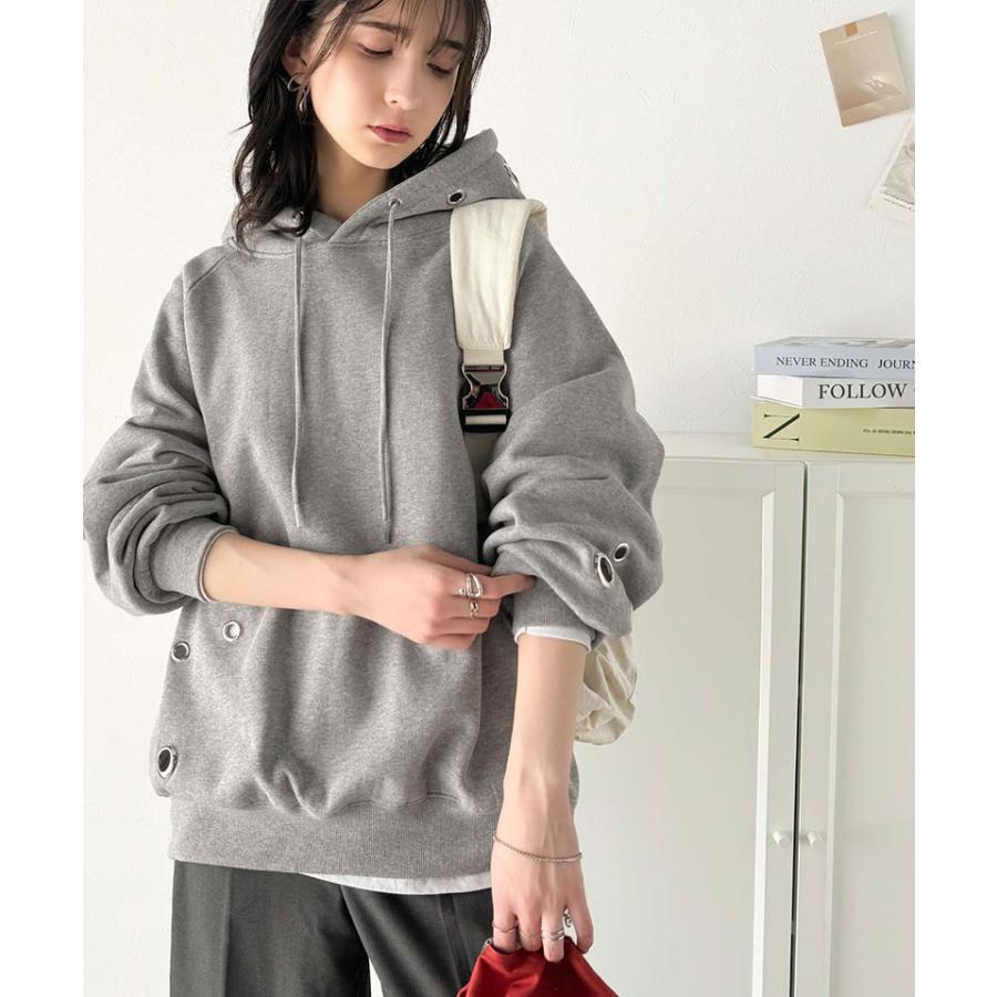 トップス パーカー レディース トレンドライク リング ハトメ 裏起毛フーディ 男女兼用 ユニセックス メンズ ゆるっと オーバーサイズ 大きいサイズ | classicalelf | 06