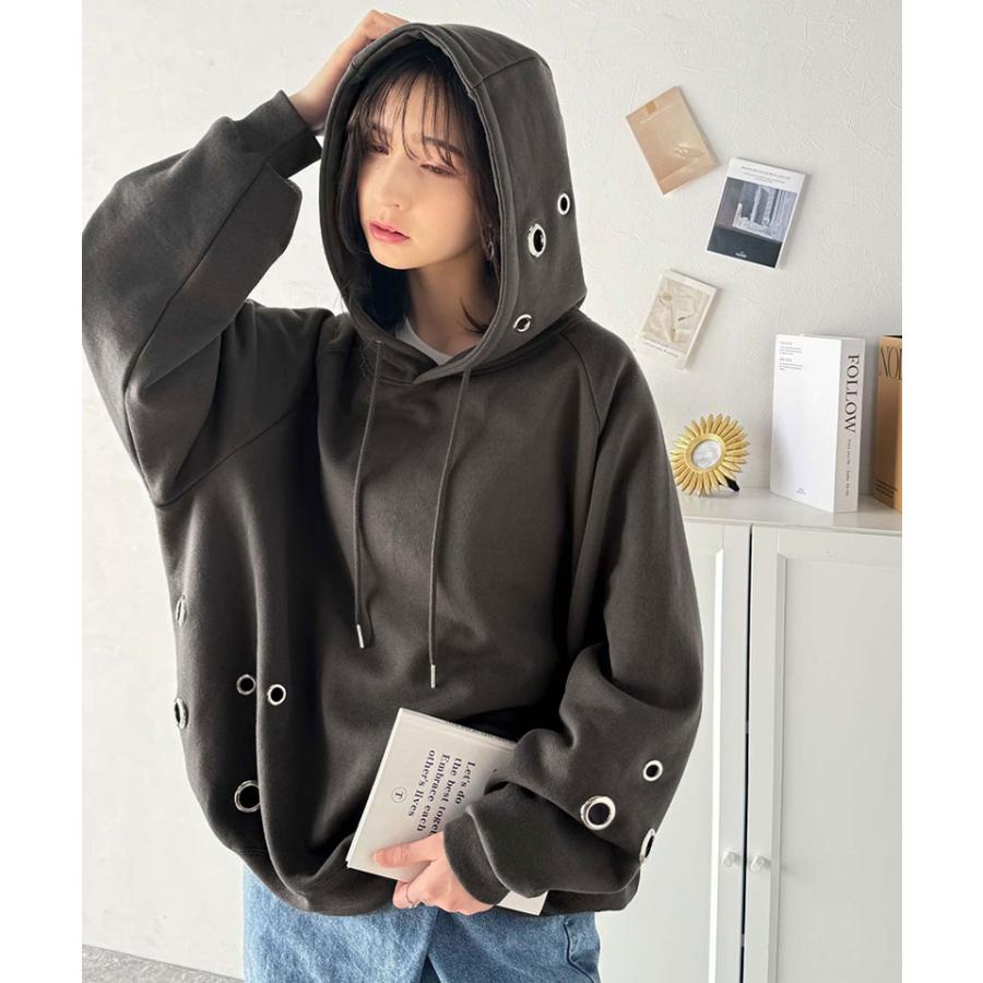 トップス パーカー レディース トレンドライク リング ハトメ 裏起毛フーディ 男女兼用 ユニセックス メンズ ゆるっと オーバーサイズ 大きいサイズ | classicalelf | 08