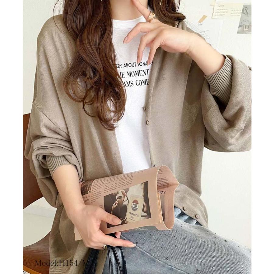 トップス カーディガン ボレロ レディース シアーパフスリーブニットカーディガン サムホール パフスリーブ デザイン性のあるボタン間隔 | classicalelf | 07