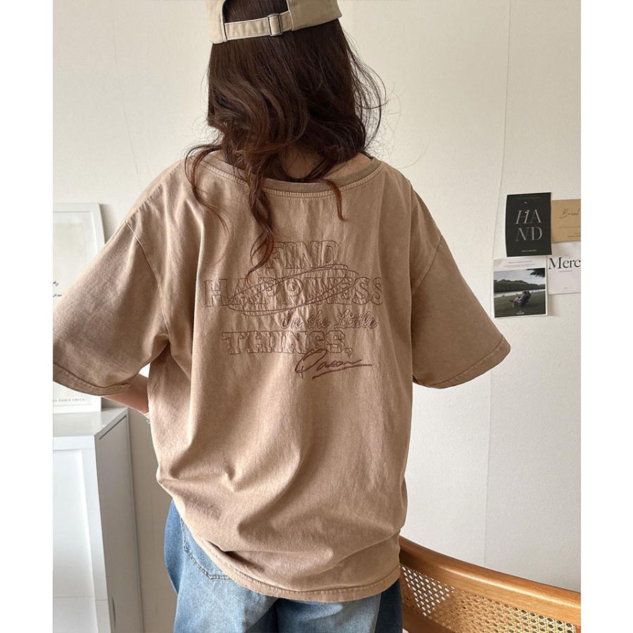 【 クラシカルエルフ classical elf 】 tシャツ レディース 半袖 前後2WAY ヴィンテージ刺繍 Tシャツ 綿100% 大人のこなれ感 ワイドネック半袖 | classicalelf | 09