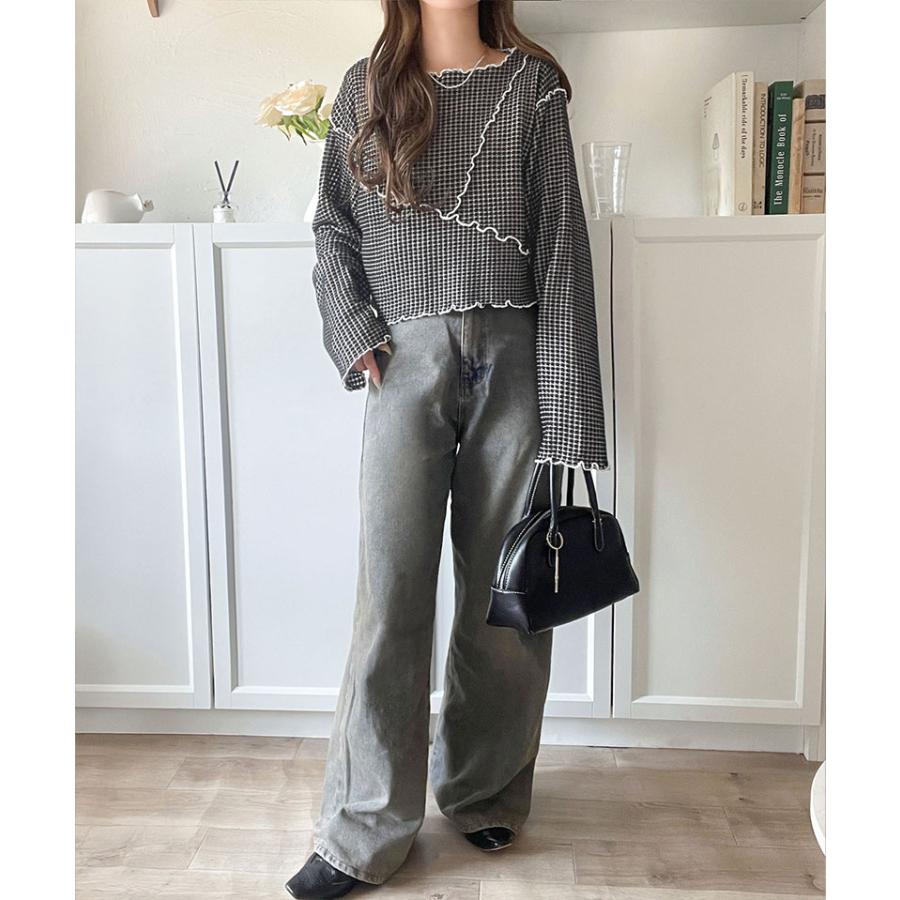 【 クラシカルエルフ classical elf 】tシャツ レディース 長袖 ロンT トップス トレンド感 満載 前後 2way ヘビー ワッフル 素材 切り替え | classicalelf | 10