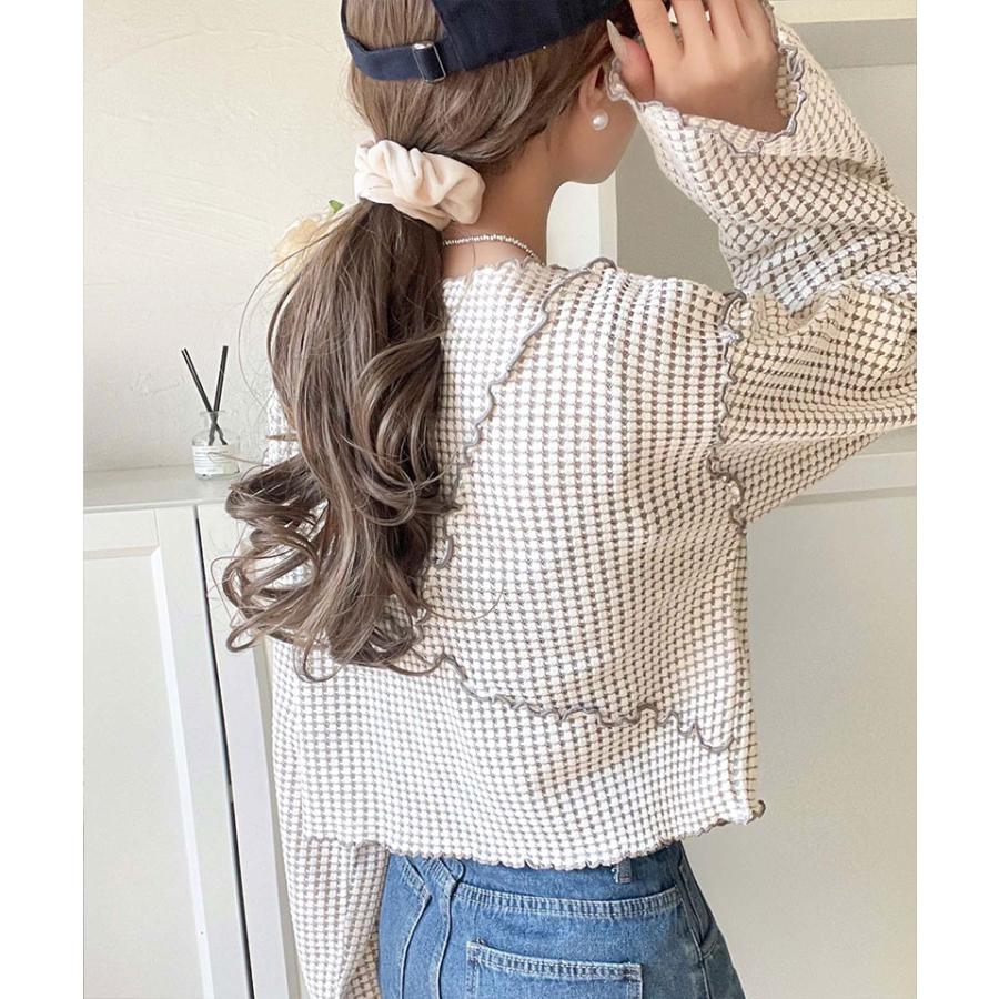 【 クラシカルエルフ classical elf 】tシャツ レディース 長袖 ロンT トップス トレンド感 満載 前後 2way ヘビー ワッフル 素材 切り替え | classicalelf | 04