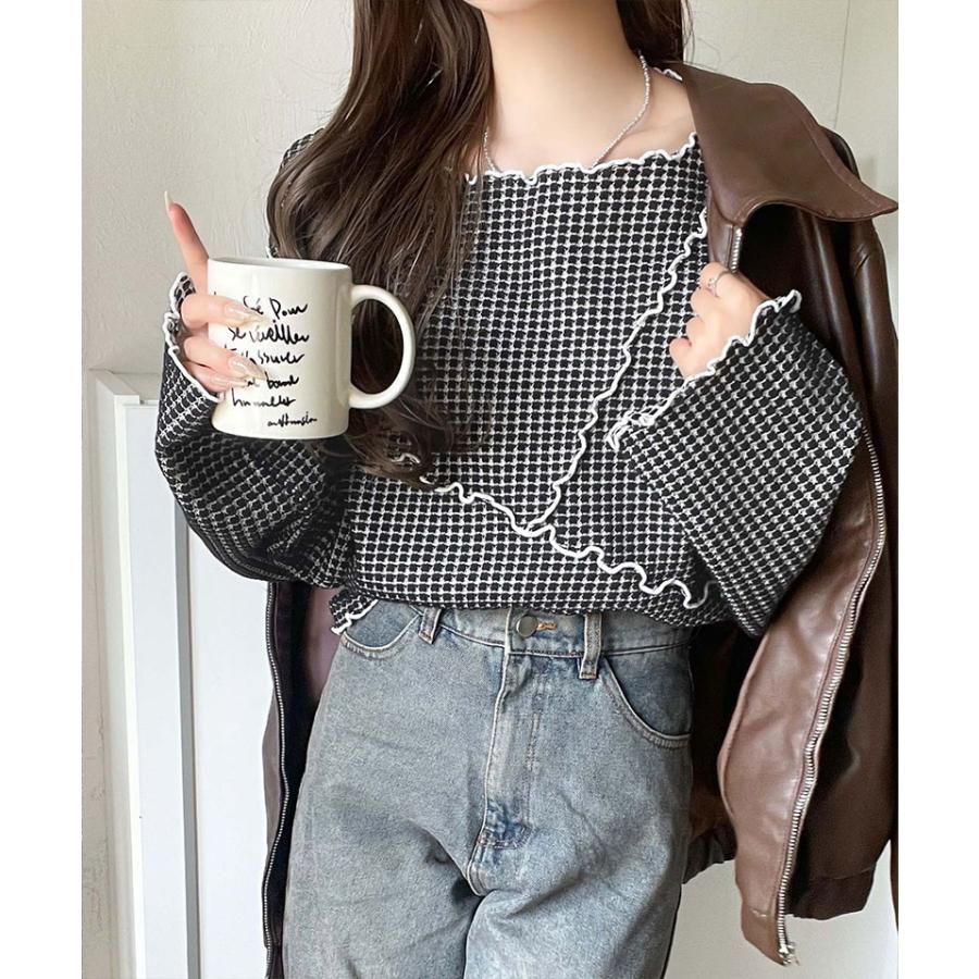 【 クラシカルエルフ classical elf 】tシャツ レディース 長袖 ロンT トップス トレンド感 満載 前後 2way ヘビー ワッフル 素材 切り替え | classicalelf | 09