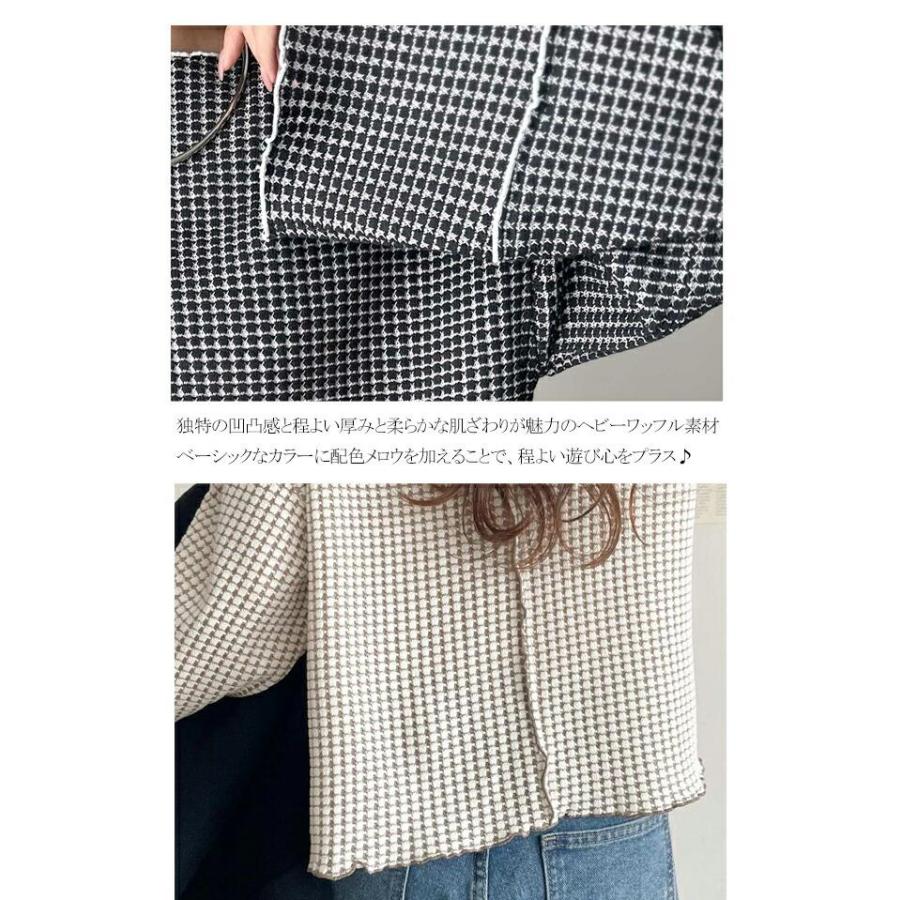 【 クラシカルエルフ classical elf 】tシャツ レディース 長袖 ロンT トップス 前後 2way ヘビー ワッフル 素材 メロウ プルオーバー 長袖 ゆるっと | classicalelf | 16