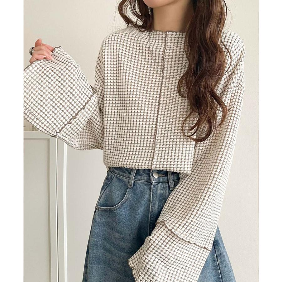 【 クラシカルエルフ classical elf 】tシャツ レディース 長袖 ロンT トップス 前後 2way ヘビー ワッフル 素材 メロウ プルオーバー 長袖 ゆるっと | classicalelf | 03