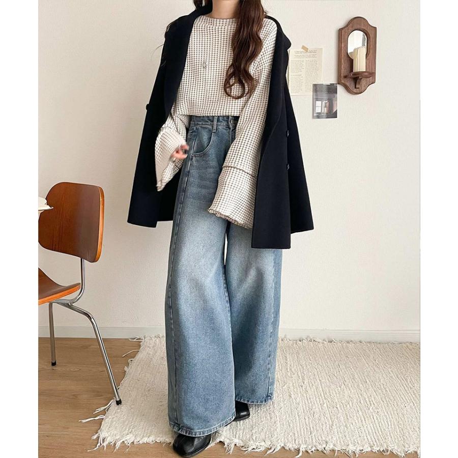 【 クラシカルエルフ classical elf 】tシャツ レディース 長袖 ロンT トップス 前後 2way ヘビー ワッフル 素材 メロウ プルオーバー 長袖 ゆるっと | classicalelf | 05