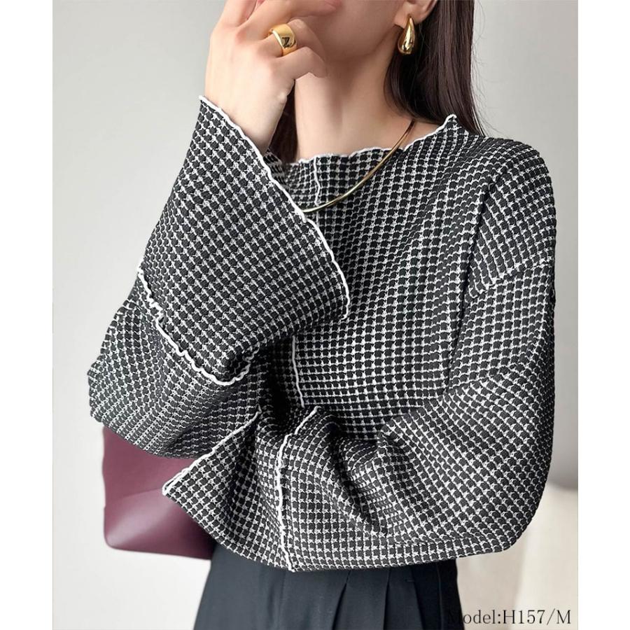 【 クラシカルエルフ classical elf 】tシャツ レディース 長袖 ロンT トップス 前後 2way ヘビー ワッフル 素材 メロウ プルオーバー 長袖 ゆるっと | classicalelf | 06