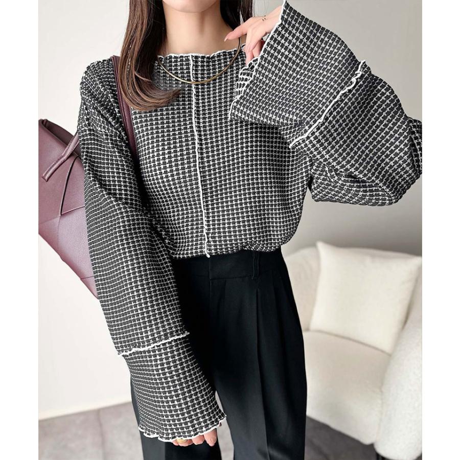 【 クラシカルエルフ classical elf 】tシャツ レディース 長袖 ロンT トップス 前後 2way ヘビー ワッフル 素材 メロウ プルオーバー 長袖 ゆるっと | classicalelf | 07