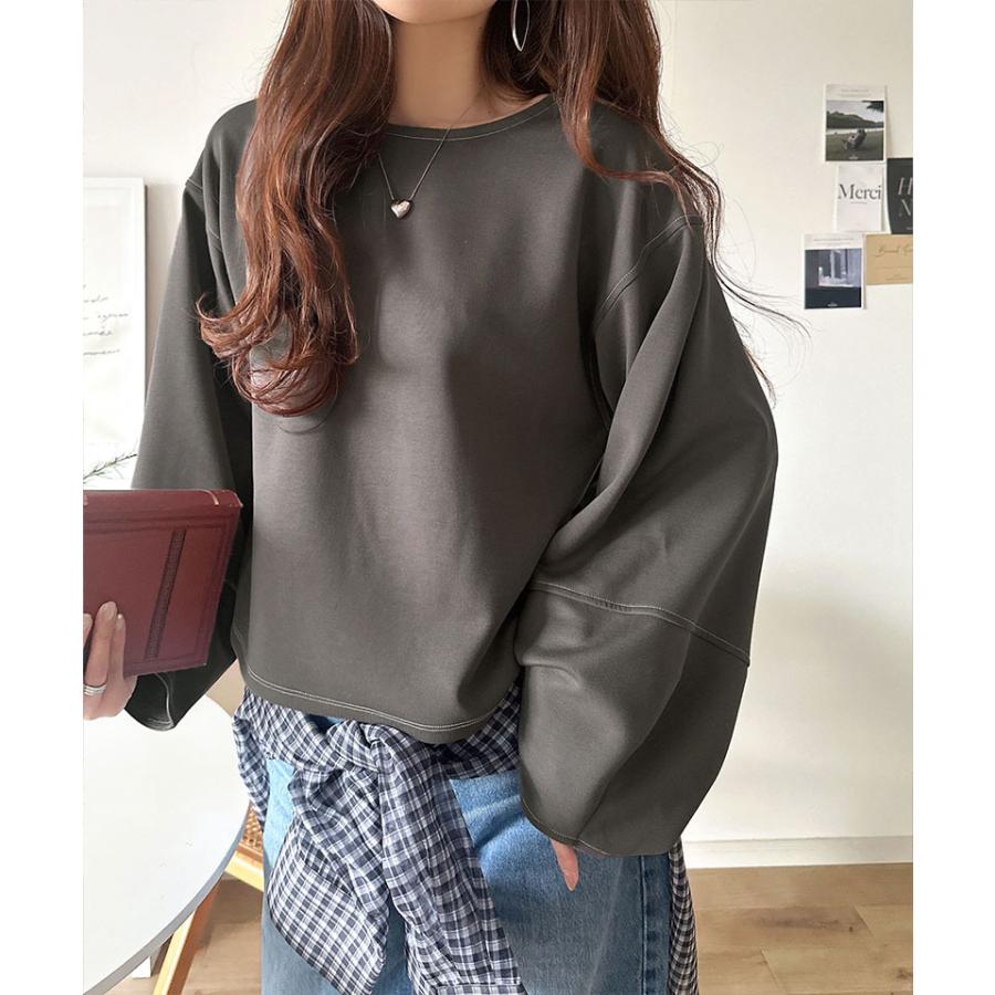 【 クラシカルエルフ classical elf 】 ロンt レディース ブランド トップス ふんわり ランタン スリーブ 切替 ステッチ ダンボール 素材 プルオーバー 長袖 | classicalelf | 10