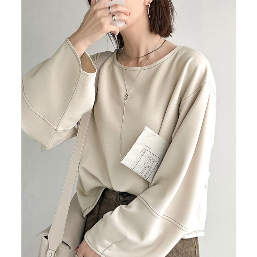 【 クラシカルエルフ classical elf 】 ロンt レディース ブランド トップス ふんわり ランタン スリーブ 切替 ステッチ ダンボール 素材 プルオーバー 長袖 | classicalelf | 12