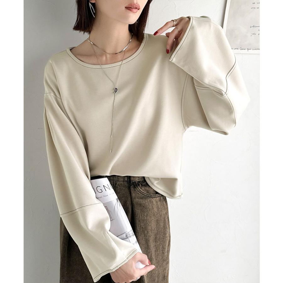 【 クラシカルエルフ classical elf 】 ロンt レディース ブランド トップス ふんわり ランタン スリーブ 切替 ステッチ ダンボール 素材 プルオーバー 長袖 | classicalelf | 13