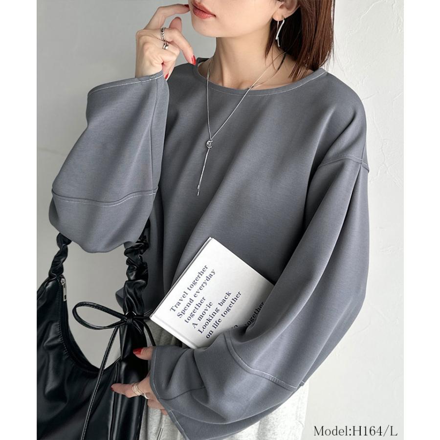 【 クラシカルエルフ classical elf 】 ロンt レディース ブランド トップス ふんわり ランタン スリーブ 切替 ステッチ ダンボール 素材 プルオーバー 長袖 | classicalelf | 14