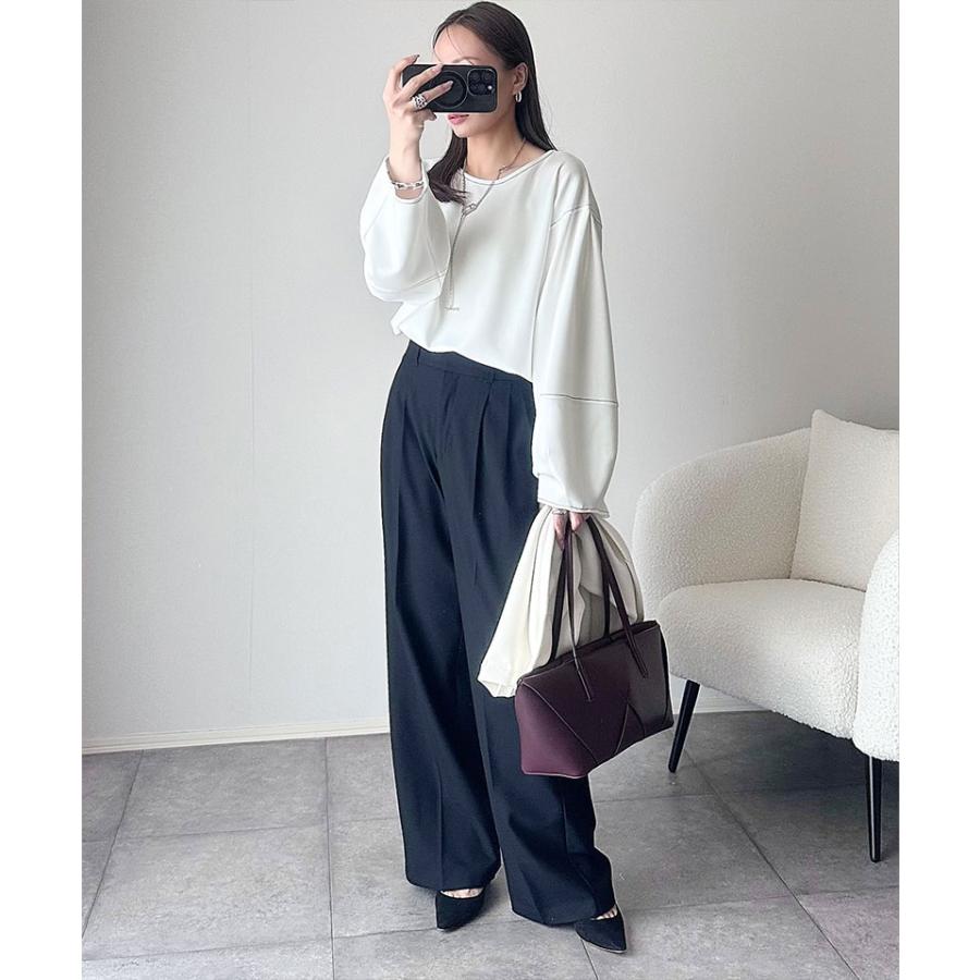 【 クラシカルエルフ classical elf 】 ロンt レディース ブランド トップス ふんわり ランタン スリーブ 切替 ステッチ ダンボール 素材 プルオーバー 長袖 | classicalelf | 04