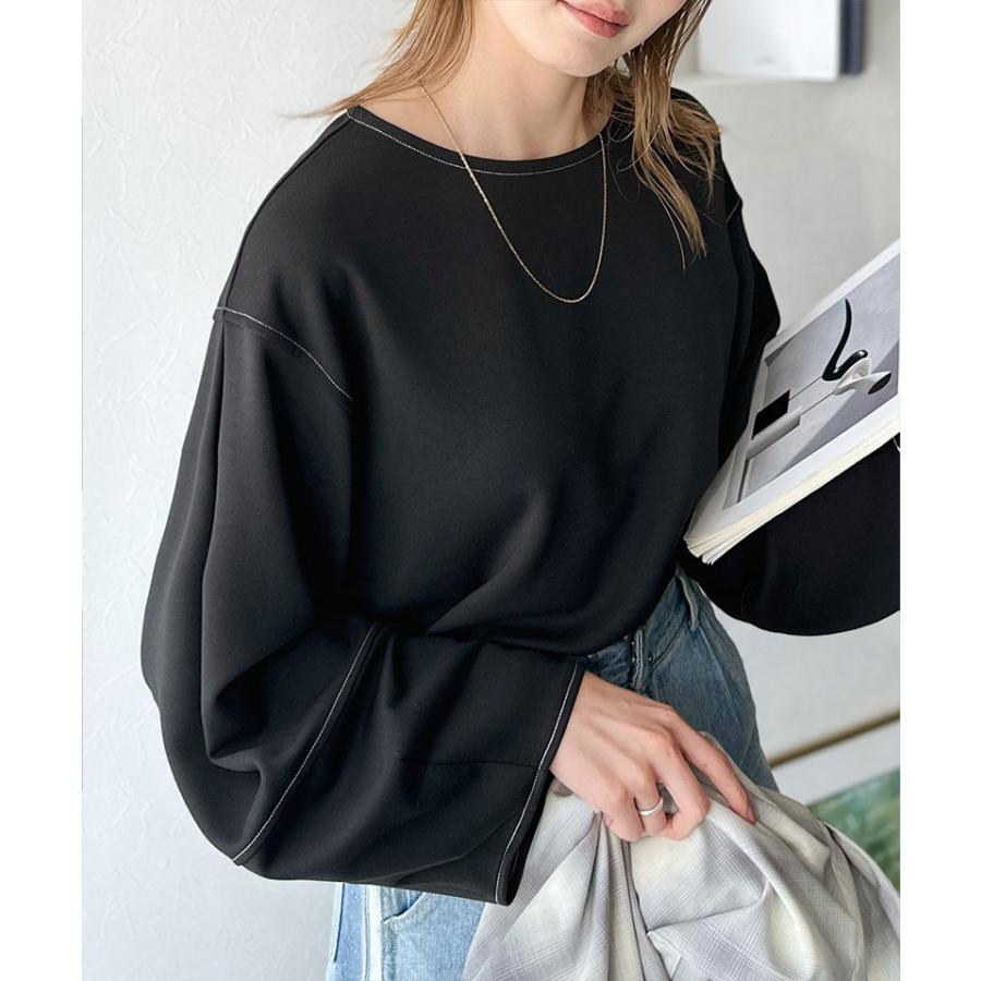 【 クラシカルエルフ classical elf 】 ロンt レディース ブランド トップス ふんわり ランタン スリーブ 切替 ステッチ ダンボール 素材 プルオーバー 長袖 | classicalelf | 07