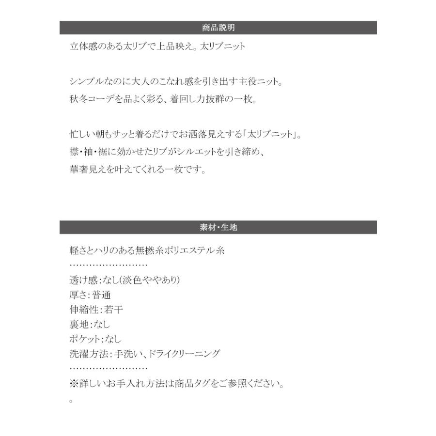 【 クラシカルエルフ classical elf 】トップス ニット セーター 立体感のある 太リブ 上品映え 長袖 ボーダー 着回し デイリー 華奢見え | classicalelf | 17