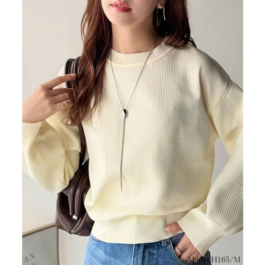 【 クラシカルエルフ classical elf 】トップス ニット セーター 立体感のある 太リブ 上品映え 長袖 ボーダー 着回し デイリー 華奢見え | classicalelf | 02