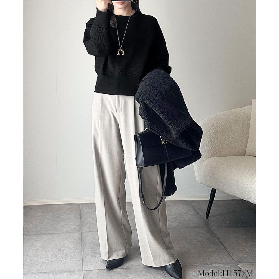 【 クラシカルエルフ classical elf 】トップス ニット セーター 立体感のある 太リブ 上品映え 長袖 ボーダー 着回し デイリー 華奢見え | classicalelf | 08