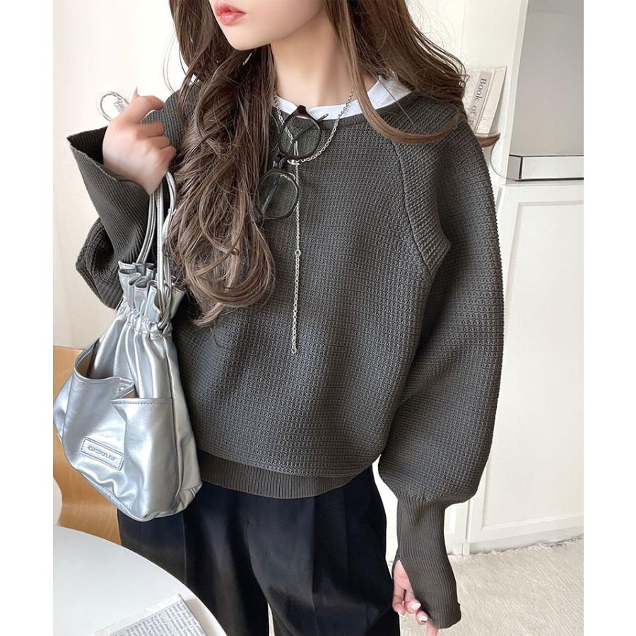 【 クラシカルエルフ classical elf 】 トップス カーディガン レディース ラグランニット ゆったりシルエット 前後2way 抜け感 華奢見え | classicalelf | 10