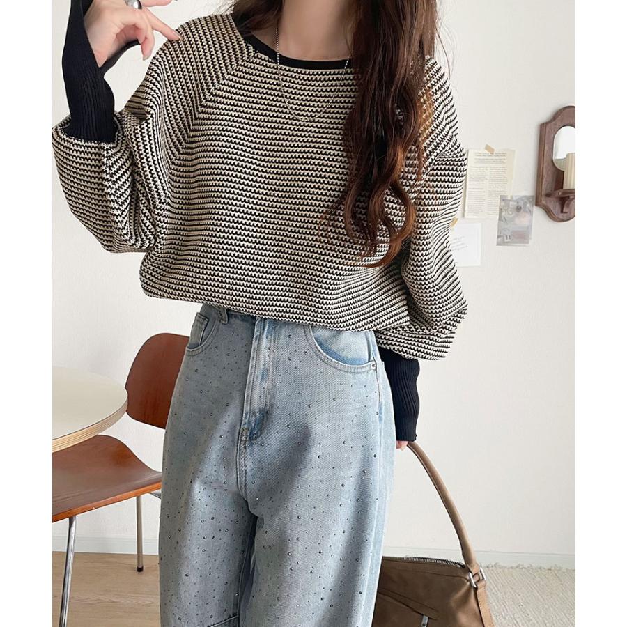 【 クラシカルエルフ classical elf 】 トップス カーディガン レディース ラグランニット ゆったりシルエット 前後2way 抜け感 華奢見え | classicalelf | 15