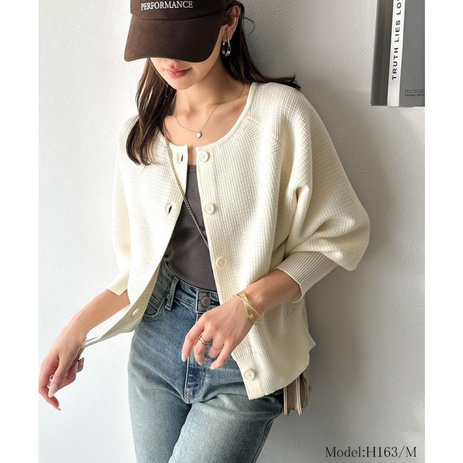 【 クラシカルエルフ classical elf 】 トップス カーディガン レディース ラグランニット ゆったりシルエット 前後2way 抜け感 華奢見え | classicalelf | 02