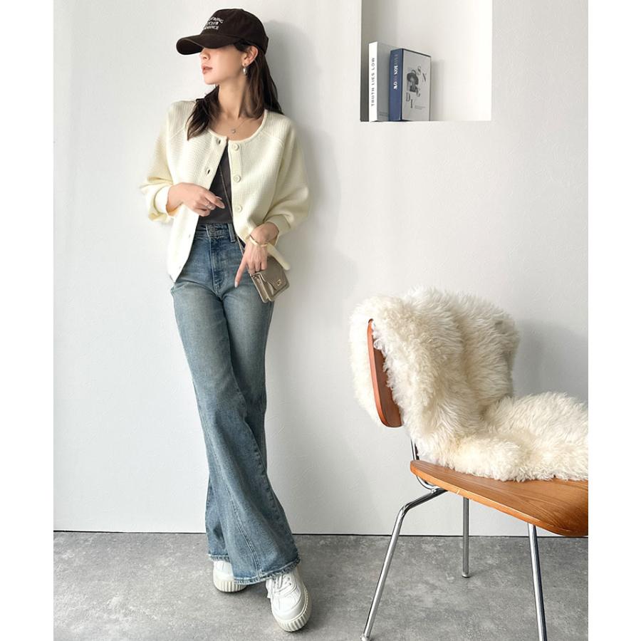 【 クラシカルエルフ classical elf 】 トップス カーディガン レディース ラグランニット ゆったりシルエット 前後2way 抜け感 華奢見え | classicalelf | 03