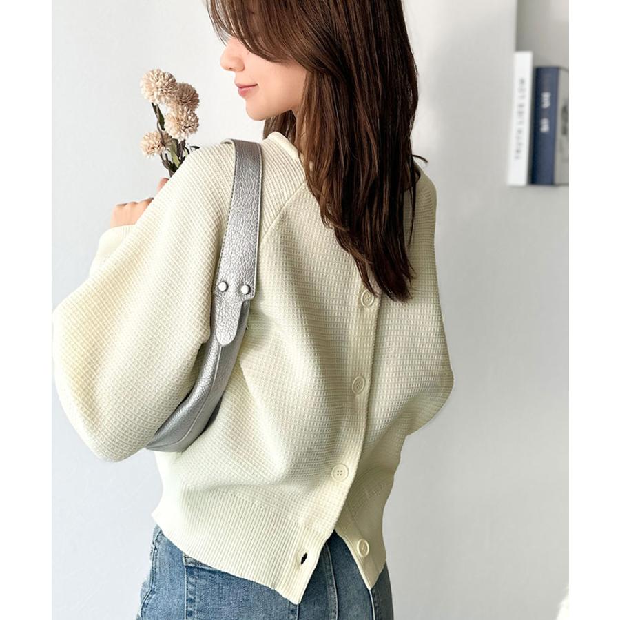 【 クラシカルエルフ classical elf 】 トップス カーディガン レディース ラグランニット ゆったりシルエット 前後2way 抜け感 華奢見え | classicalelf | 04