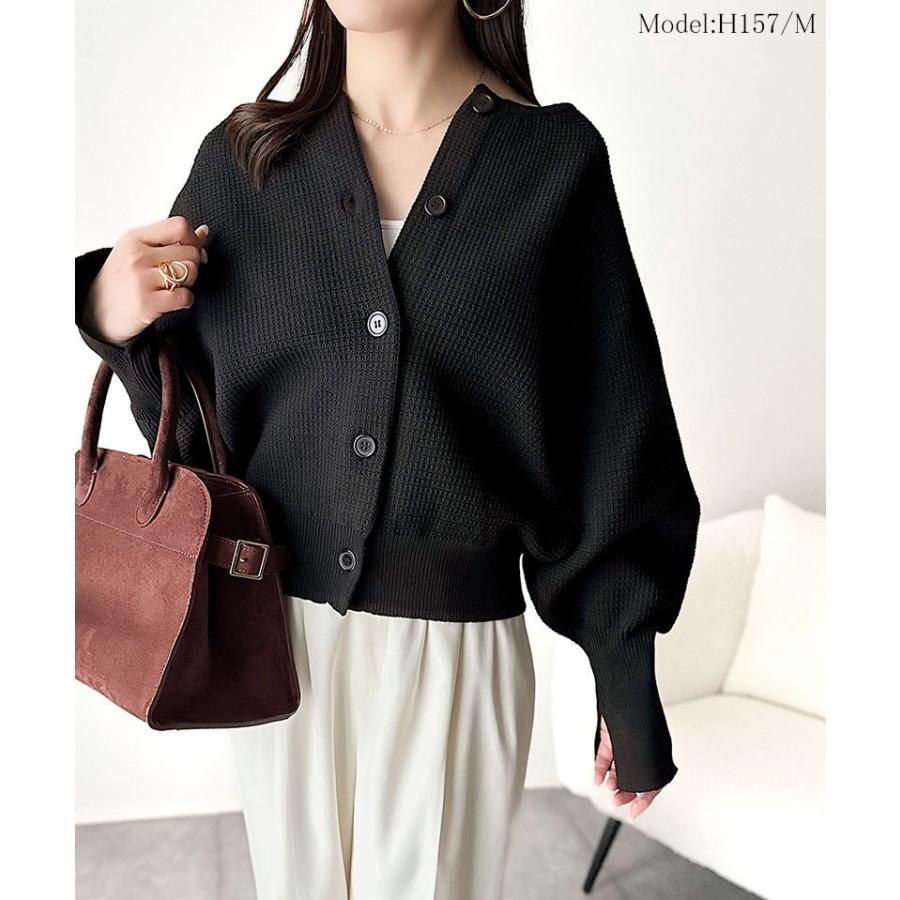 【 クラシカルエルフ classical elf 】 トップス カーディガン レディース ラグランニット ゆったりシルエット 前後2way 抜け感 華奢見え | classicalelf | 05