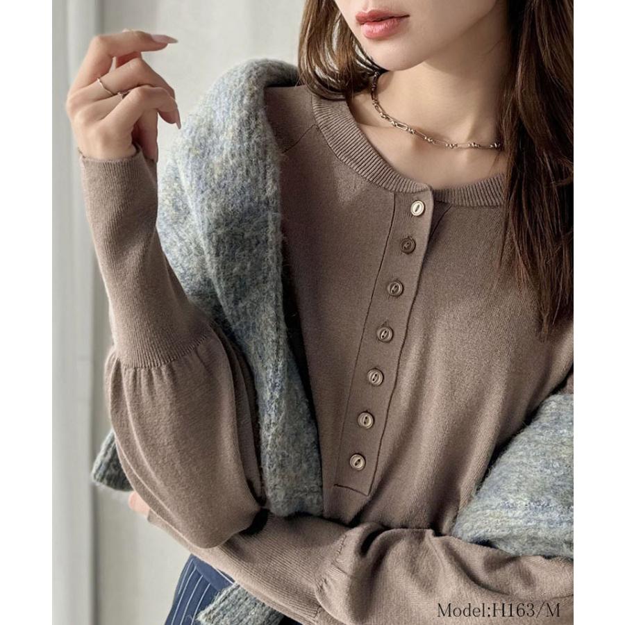 【 クラシカルエルフ classical elf 】 トップス ニット レディース ヘンリーネック ラグランスリーブ 前後2way カジュアル シンプル モード | classicalelf | 11