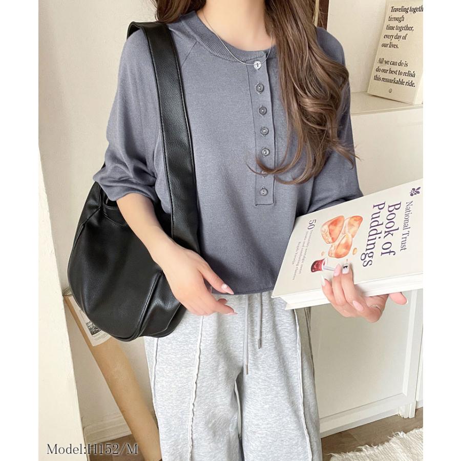 【 クラシカルエルフ classical elf 】 トップス ニット レディース ヘンリーネック ラグランスリーブ 前後2way カジュアル シンプル モード | classicalelf | 14