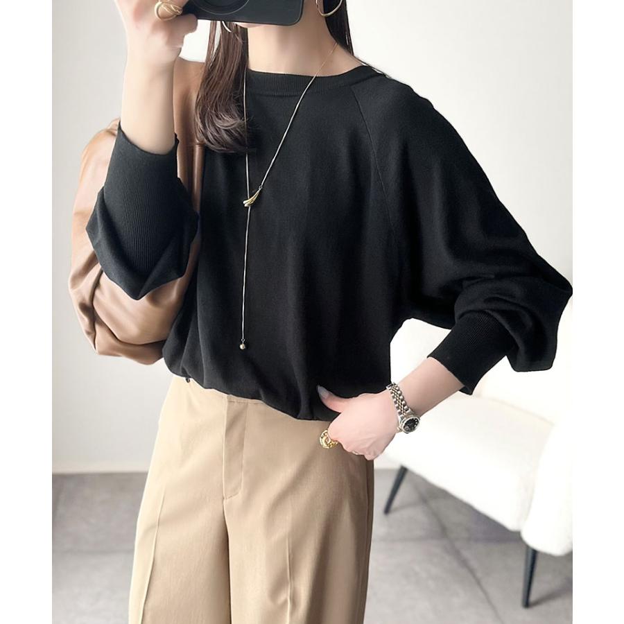 【 クラシカルエルフ classical elf 】 トップス ニット レディース ヘンリーネック ラグランスリーブ 前後2way カジュアル シンプル モード | classicalelf | 06