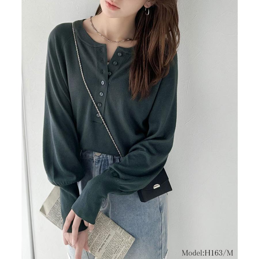 【 クラシカルエルフ classical elf 】 トップス ニット レディース ヘンリーネック ラグランスリーブ 前後2way カジュアル シンプル モード | classicalelf | 08