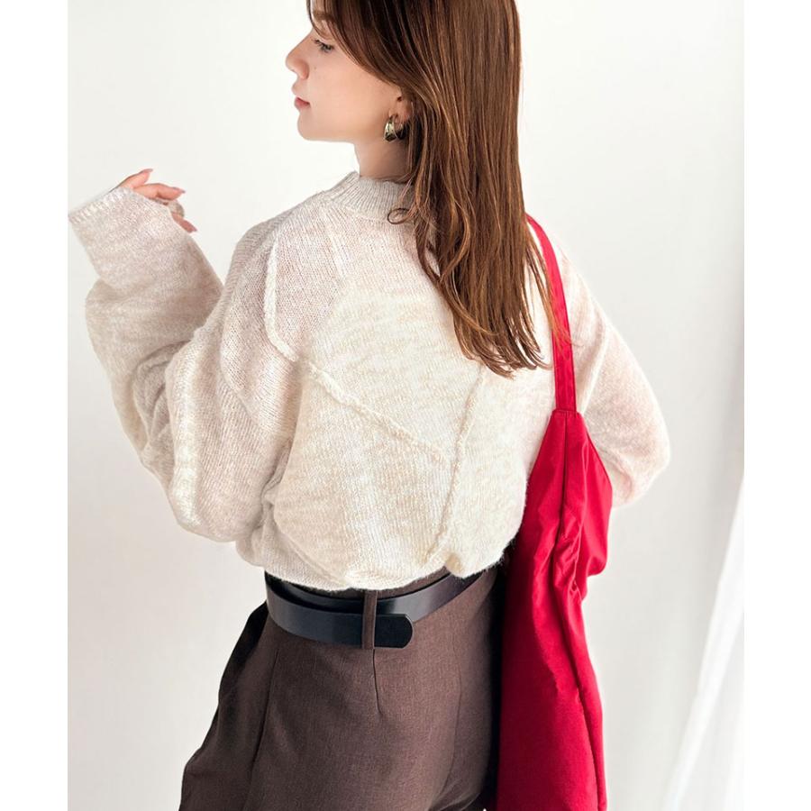 【 クラシカルエルフ classical elf 】 トップス ニット レディース モヘアタッチ ロングスリーブ シアー 透け感 ニュアンス感 お洒落 | classicalelf | 10