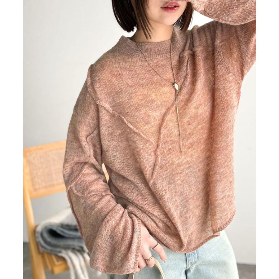 【 クラシカルエルフ classical elf 】 トップス ニット レディース モヘアタッチ ロングスリーブ シアー 透け感 ニュアンス感 お洒落 | classicalelf | 15