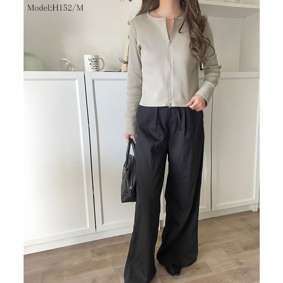 【 クラシカルエルフ classical elf 】 トップス カーディガン レディース ダブルジップ 綿100％ 上品カーデ 華奢見え コンパクト 羽織り | classicalelf | 14