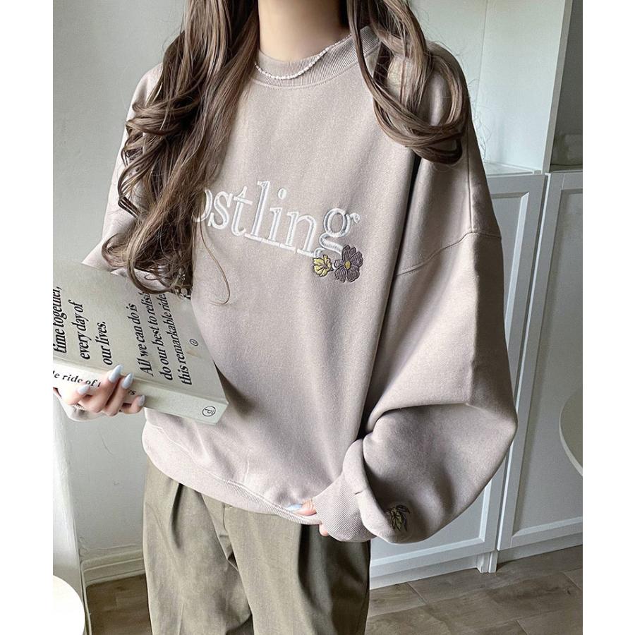 【 クラシカルエルフ classical elf 】スウェット レディース トップス フラワー刺繍 裏起毛 シンプル カジュアル オシャレ 柔らかな素材 贅沢な刺繍 | classicalelf | 11