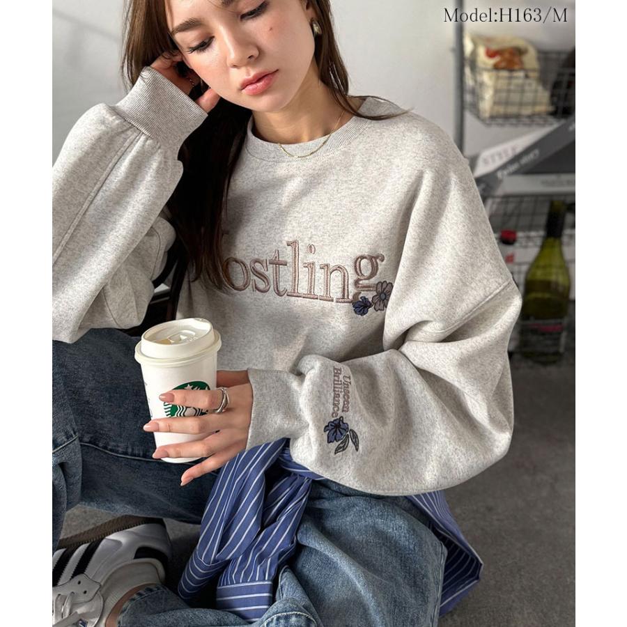 【 クラシカルエルフ classical elf 】スウェット レディース トップス フラワー刺繍 裏起毛 シンプル カジュアル オシャレ 柔らかな素材 贅沢な刺繍 | classicalelf | 06