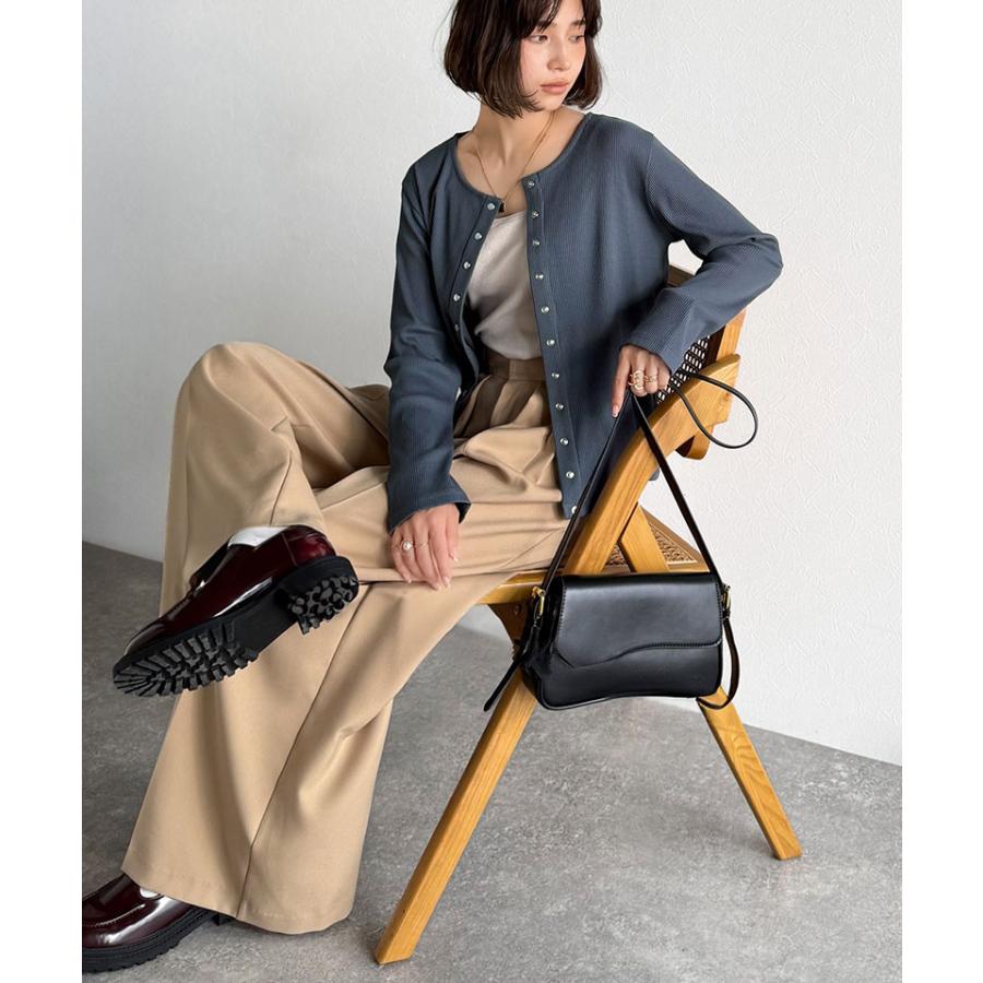 【 クラシカルエルフ classical elf 】 トップス カーディガン レディース 前後2way ドットボタン リブ シンプル | classicalelf | 14