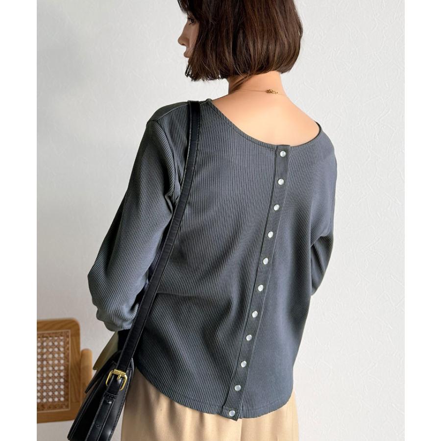 【 クラシカルエルフ classical elf 】 トップス カーディガン レディース 前後2way ドットボタン リブ シンプル | classicalelf | 15