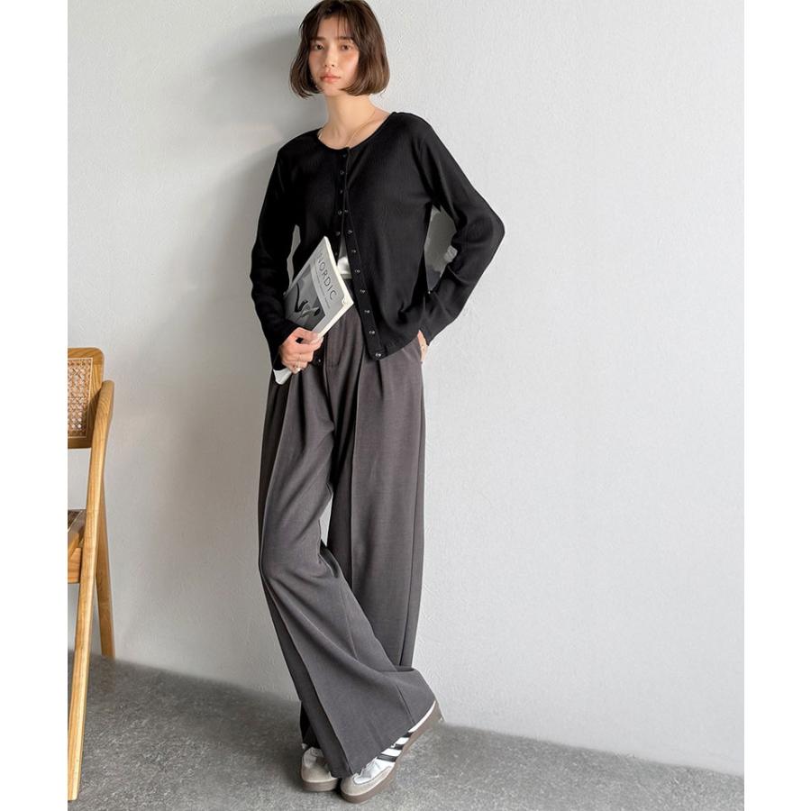 【 クラシカルエルフ classical elf 】 トップス カーディガン レディース 前後2way ドットボタン リブ シンプル | classicalelf | 07