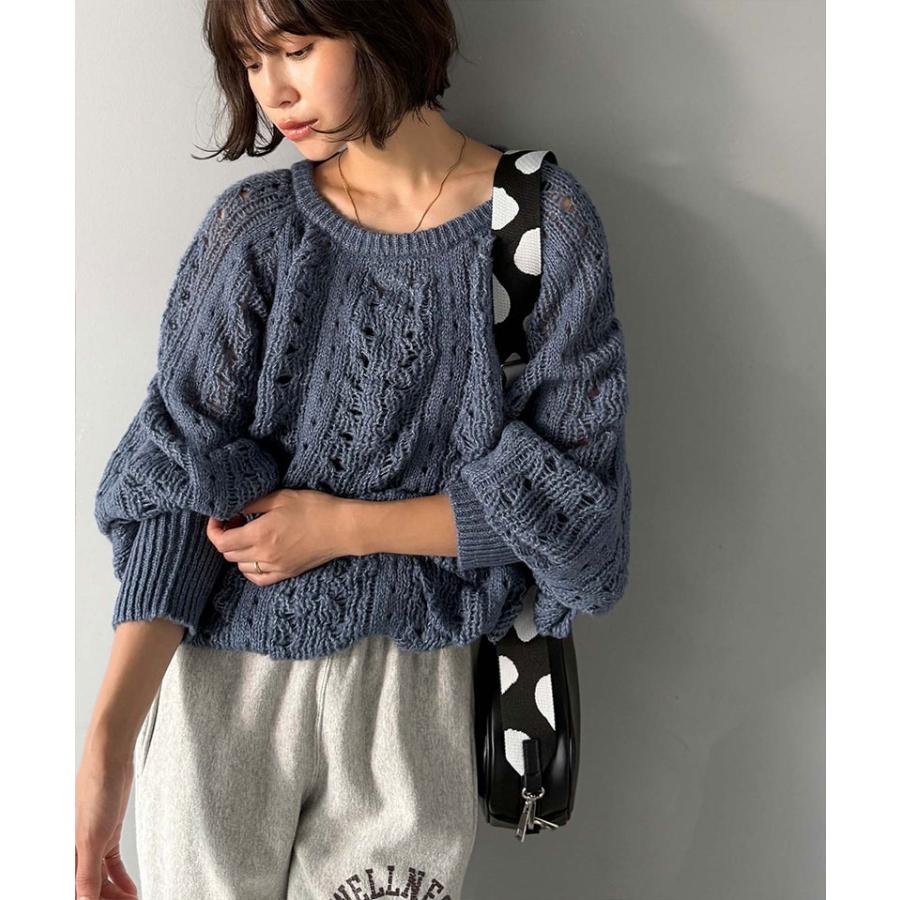 【 クラシカルエルフ classical elf 】 トップス ニット レディース 長袖 ポコポコ 透かし 編み ニットプルオーバー レイヤードコーデ ボリューム 袖 | classicalelf | 12