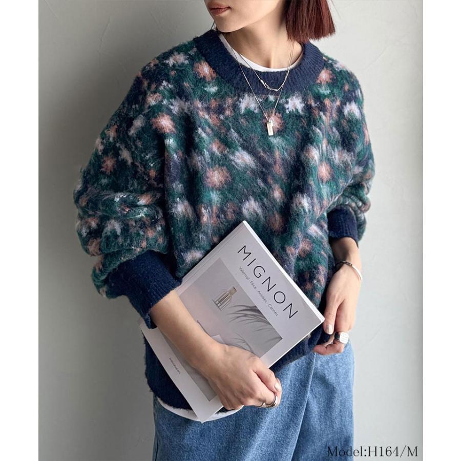 【 クラシカルエルフ classical elf 】ニット レディース 長袖 トップス ヴィンテージライク 上級見え アンティーク ラグ モチーフ柄 プルオーバー | classicalelf | 14