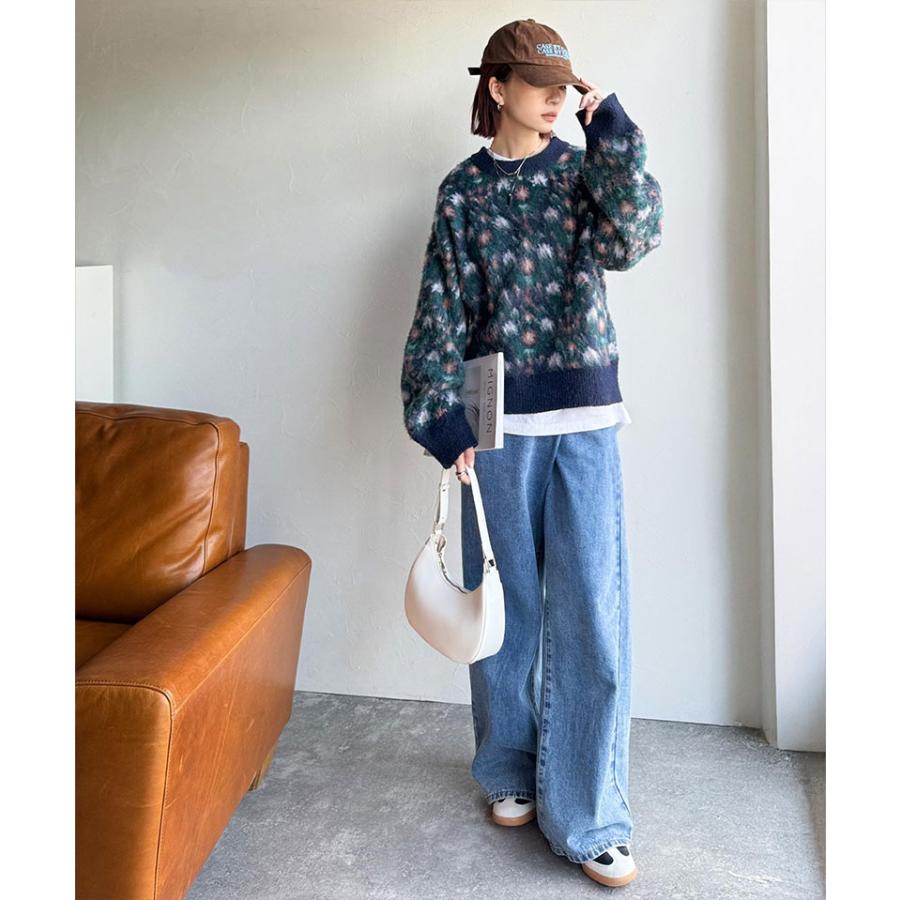 【 クラシカルエルフ classical elf 】ニット レディース 長袖 トップス ヴィンテージライク 上級見え アンティーク ラグ モチーフ柄 プルオーバー | classicalelf | 15