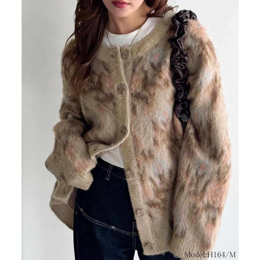 【 クラシカルエルフ classical elf 】カーディガン レディース 秋 トップス ヴィンテージ調 モヘアタッチ 前後 2way アンティーク ラグ モチーフ柄 | classicalelf | 12