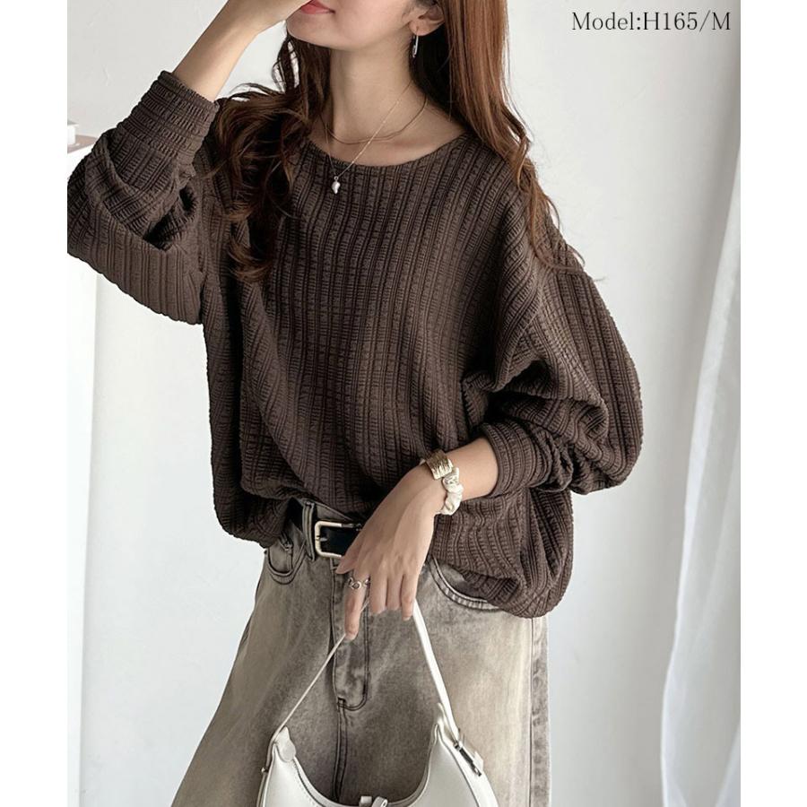 【 クラシカルエルフ classical elf 】トップス 秋 カットソー 長袖 レディース フクレジャガード ゆったり こなれ感 デイリー オフィス カジュアル | classicalelf | 10