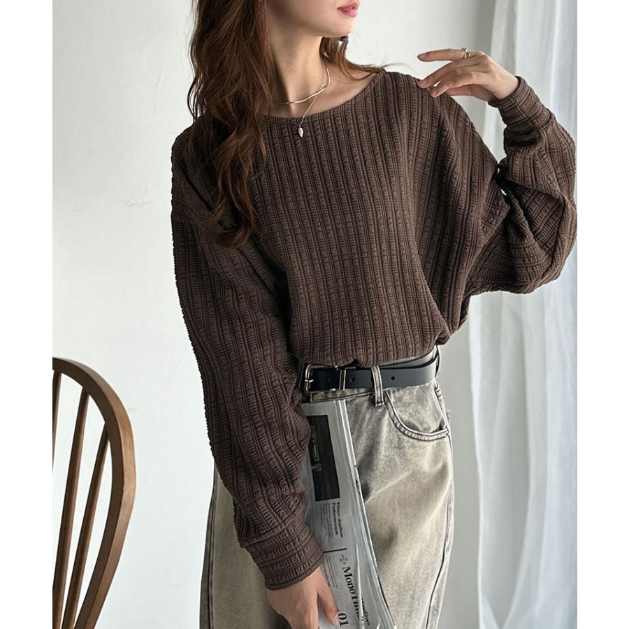 【 クラシカルエルフ classical elf 】トップス 秋 カットソー 長袖 レディース フクレジャガード ゆったり こなれ感 デイリー オフィス カジュアル | classicalelf | 11