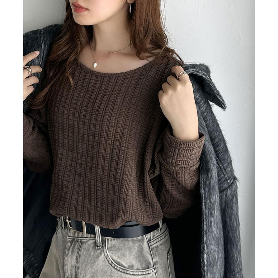 【 クラシカルエルフ classical elf 】トップス 秋 カットソー 長袖 レディース フクレジャガード ゆったり こなれ感 デイリー オフィス カジュアル | classicalelf | 12