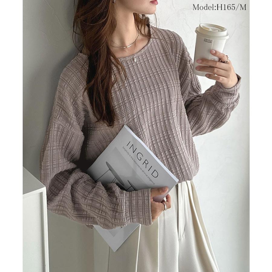 【 クラシカルエルフ classical elf 】トップス 秋 カットソー 長袖 レディース フクレジャガード ゆったり こなれ感 デイリー オフィス カジュアル | classicalelf | 13